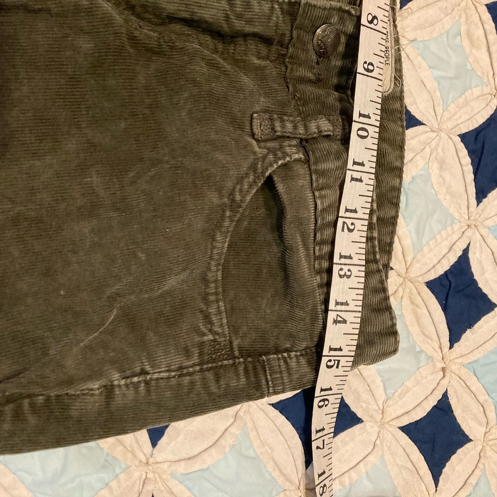 Free People corduroy straight leg pants, sz.29 THESE ARE ARMY GREEN not brown! - Picture 4 of 5